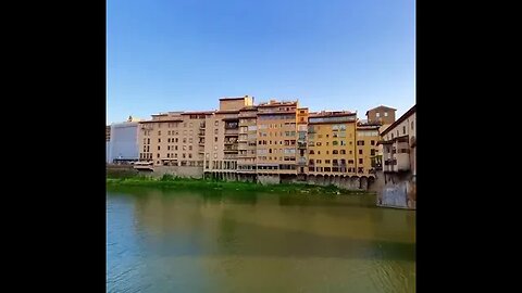 "Ponte Vecchio" - the oldest bridge in Florence, located in the lower reaches of the Arno River.