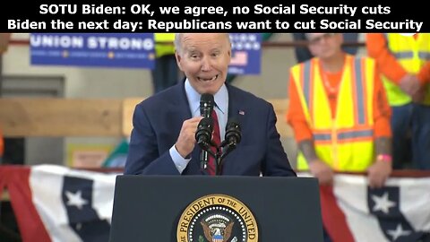 Joe Biden lies about Social Security again.