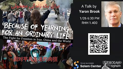 “Because of Yearning for an Ordinary Life”: The Fight for Freedom | Yaron Lectures