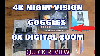 Zimoce 4K Night Vision Goggles, 8X Digital Zoom, Photo, Video