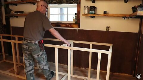 DIY KITCHEN CABINET FRAMING | TIMBER FRAME CABIN | OFF GRID HOMESTEAD