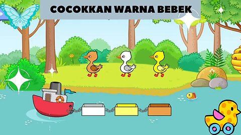 Game Anak Edukasi Hewan & Buah - Cocokkan Warna Bebek #1