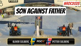 Oliver Solberg vs Petter Solberg | Son vs Father first heat #roc #raceofchampions #2023