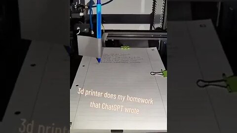 3D Printer and AI does student's homework