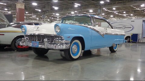 1956 Ford Fairlane Victoria in Blue / White 312 Y Block Engine on My Car Story with Lou Costabile