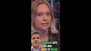 Piers Morgan Eats Big Mac In Front Of Vegan😂