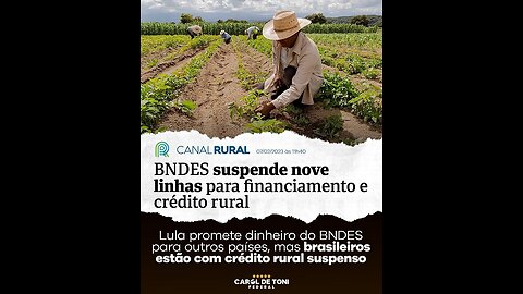 Dinheiro pro agronegócio não tem, mais pra outros países e lei rouanet não pode faltar! Eita Brasil!