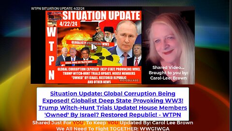 Global Corruption Being Exposed! Globalist Deep State Provoking WW3! - WTPN