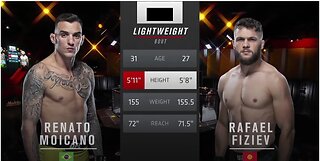 Rafael "Ataman" Fiziev vs Renato "Moicano" Carneiro Full Fight (Fight, MMA, Boxing, Knockout)