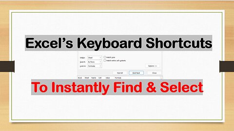 INSTANTLY FIND AND SELECT DATA WITH EXCEL'S ADVANCED SELECT FUNCTION