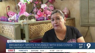 Egg prices impacting local breakfast spots