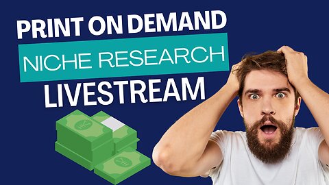 Print on Demand Niche Research & Design Livestream TEST