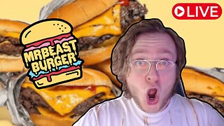 WE ARE TRYING MR.BEAST BURGER AND FEASTABLES LIVE