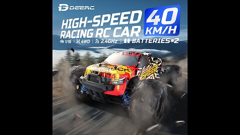 DEERC RC Cars High Speed Remote Control Car for Adults Kids 30+MPH, 118 Scales 4WD Off