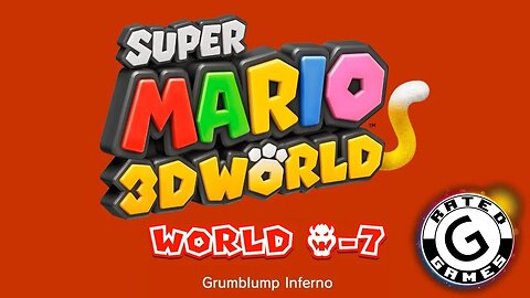 Super Mario 3D World No Commentary - World Bowser 7 - Grumblump Inferno - All Stars and Stamps