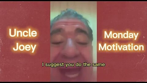 Uncle Joey Monday Morning Motivation #joeydiaz #motivation #mondaymotivation