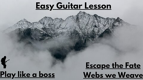Guitar Lesson - Escape the Fate : Webs We Weave (acoustic) - DGCFAD Guitar