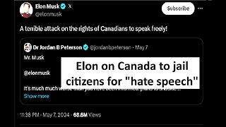 Elon on Canada to arrest for “hate speech”