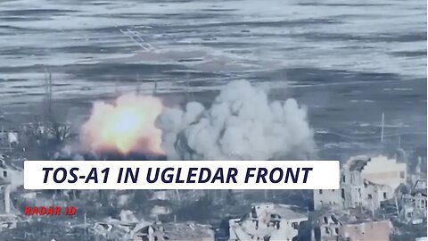 Russian heavy flamethrower systems TOS-1A on AFU strongholds in the Ugledar | Ukraine War
