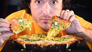 ASMR Eating Cheesy Deep Dish Pizza ! * no talking mukbang * NOMNOM