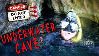 Freediving an UNDERWATER CAVE 🤿 Cave Explorers make CREEPY Discovery Inside 😱