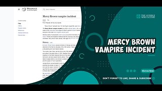 The Mercy Brown vampire incident occurred in Rhode Island, US, in 1892. It is one of the best