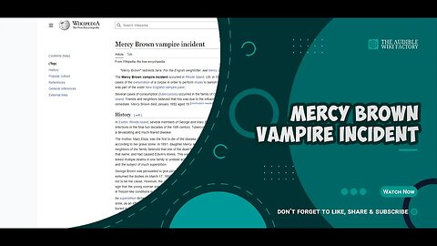 The Mercy Brown vampire incident occurred in Rhode Island, US, in 1892. It is one of the best
