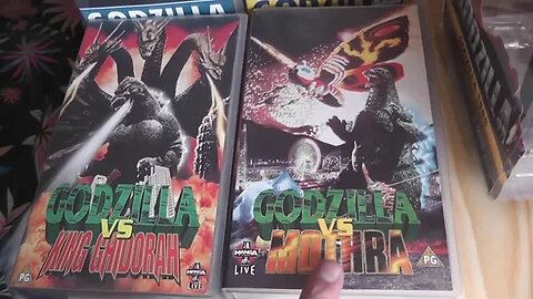 Godzilla vs King Ghidorah & Godzilla vs Mothra on MANGA Home Pal/UK Video - Released: 1995 📼