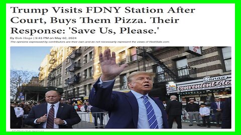 After Court Hearing Trump Brings FDNY Pizza