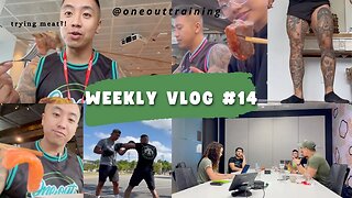 Weekly Vlog #14 | Vegan tries meat once a week, food adventures | Oneout Training