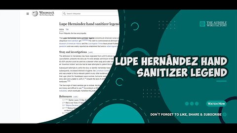 The Lupe Hernández hand sanitizer legend concerns an American nurse who, as a student in