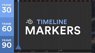 How to add MARKERS in the Blender 3D Timeline!