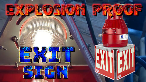 Red Explosion Proof Compact Fluorescent Exit Sign