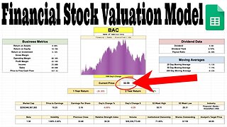Bank/Financial Stock Valuation Model Spreadsheet! (How to Value a Bank Stock!)