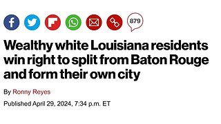 White La. residents win right to split from black controlled Baton Rouge and form their own city