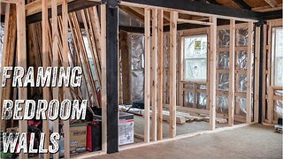 FRAMING BEDROOM WALLS | OFF GRID TIMBER FRAME | WOODWORK