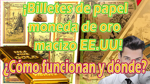 ¡Billetes de Papel Moneda de Oro macizo EE.UU! ¿Cómo funcionan y dónde?