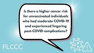 Is there a higher cancer-risk for unvaccinated individuals who had moderate COVID-19 and experienced lingering post-COVID complications?