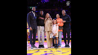 LeBron thanks his family in pre-game ceremony for becoming the NBA’s all-time leading scorer