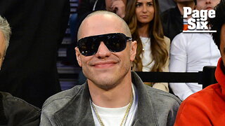 Pete Davidson shows off shaved head at Knicks game