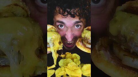 HUNGRYMAN EATS THICKEST CHEESE BURGER! asmr mukbang no talking 먹방