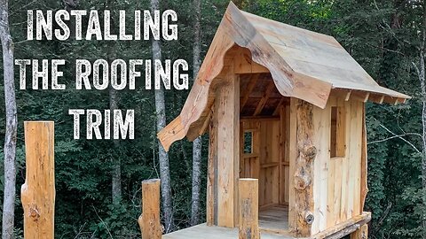 S2 EP10 | HOBBIT STYLE OUTDOOR COMPOST TOILET | INSTALLING THE ROOFING TRIM