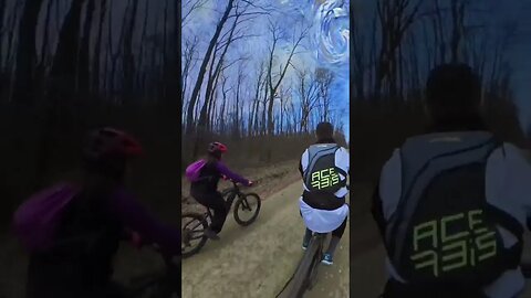 Insta360 x3 Sky Swap - Riding together - emtb | #shorts