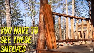 HOW I MADE OPEN KITCHEN SHELVING | TIMBER FRAME CABIN | OFF GRID HOMESTEAD