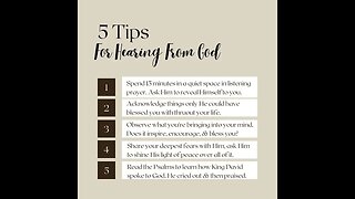 5 Tips for Hearing From God