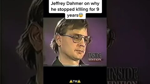 Jeffery Dahmer On Why He Stopped K!lling 😐 #scary