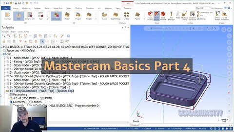 MASTERCAM - TOOLPATH CREATION PART 4 BASICS SERIES