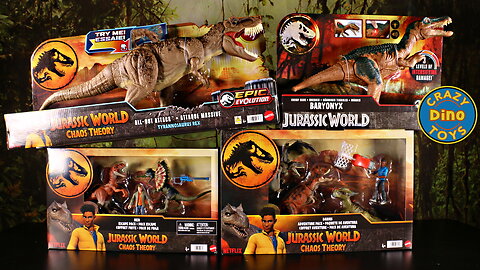 4 new Jurassic World Chaos Theory Dinosaur Toys @Target Mattel Camp Cretaceous #unboxed Crazy Dino