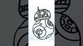 How to draw and paint BB-8 from Star Wars #shorts