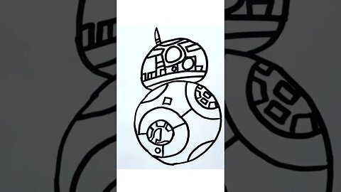 How to draw and paint BB-8 from Star Wars #shorts